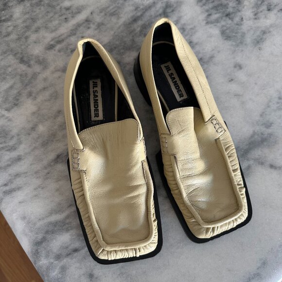 JIL SANDER SQUARE TOE LOAFERS - Picture 1 of 5
